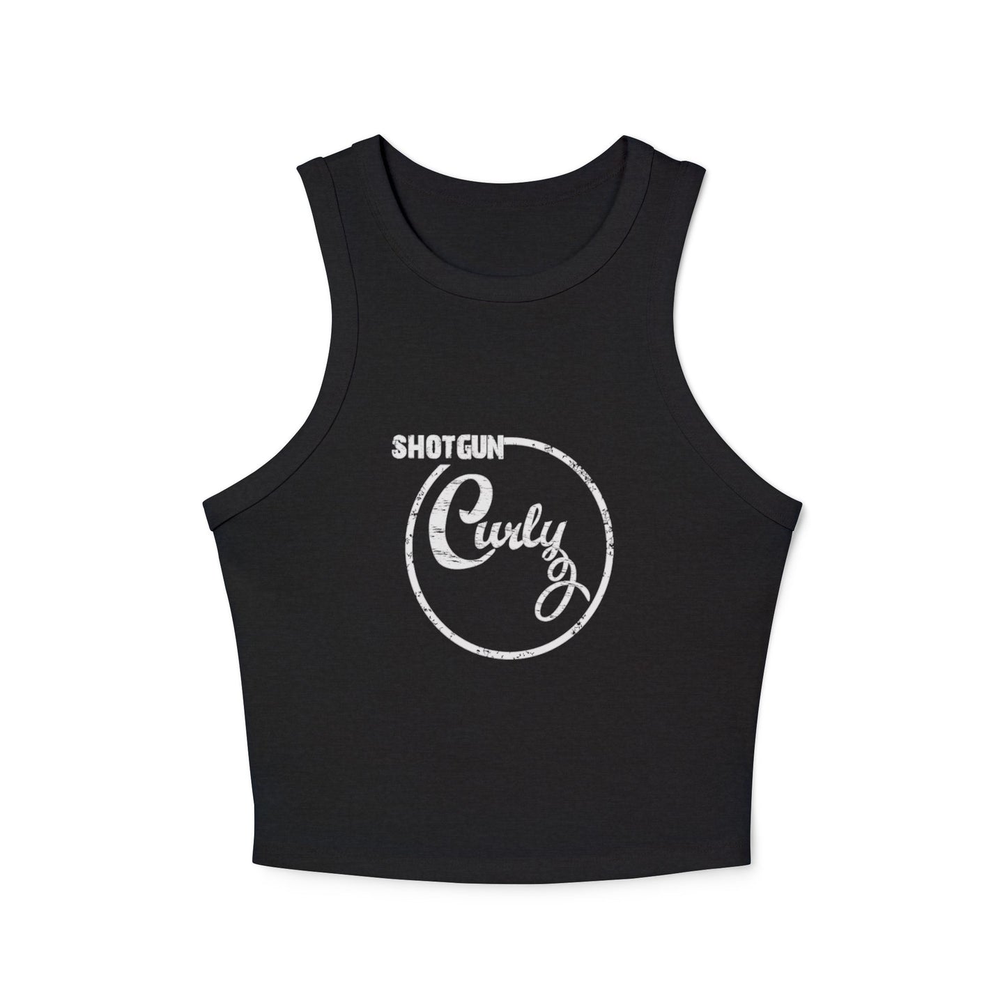 Shotgun Curly Inspirational Women's Micro Rib Racer Tank Top