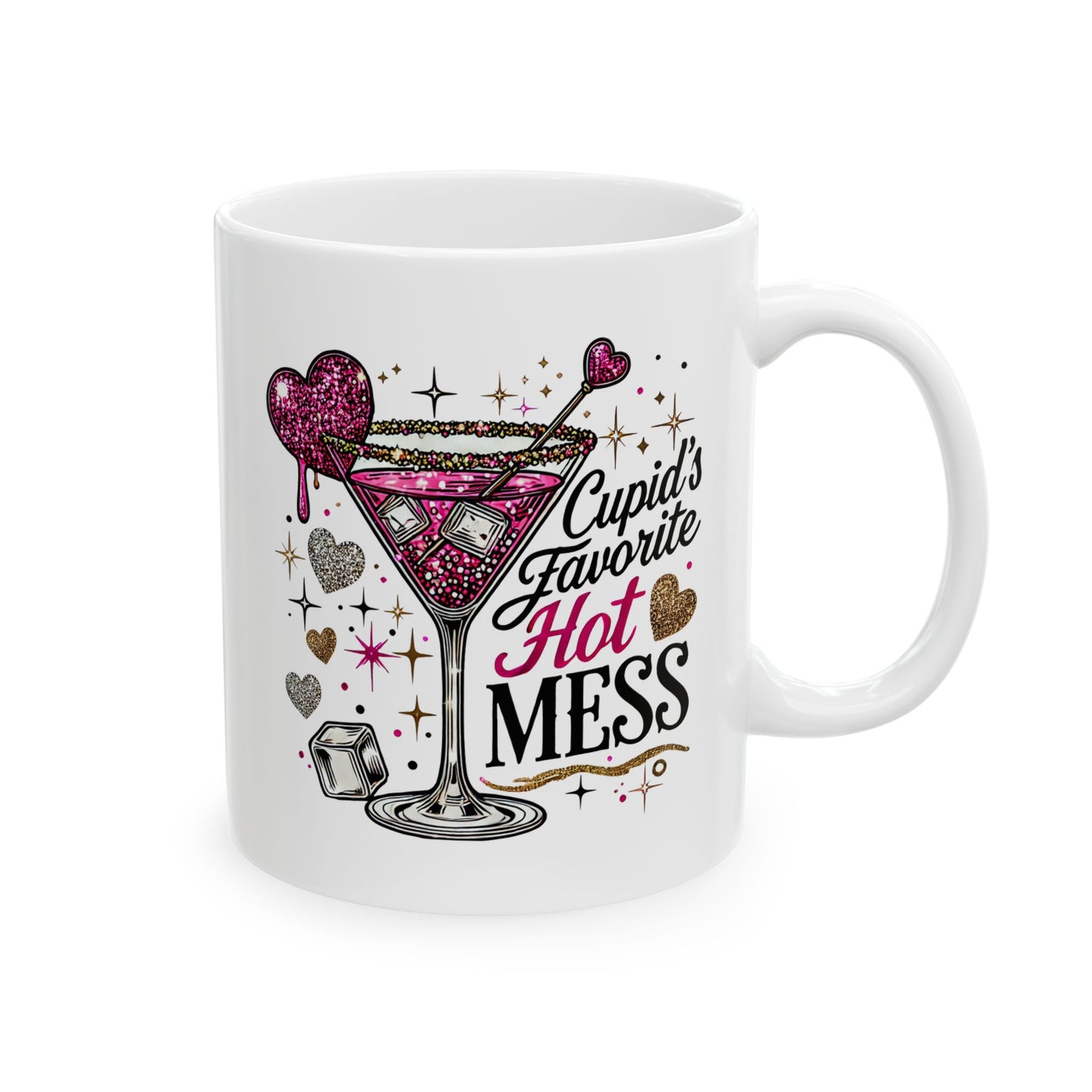 Cupids Hot Mess Mug. Ceramic Mug, (11oz, 15oz)