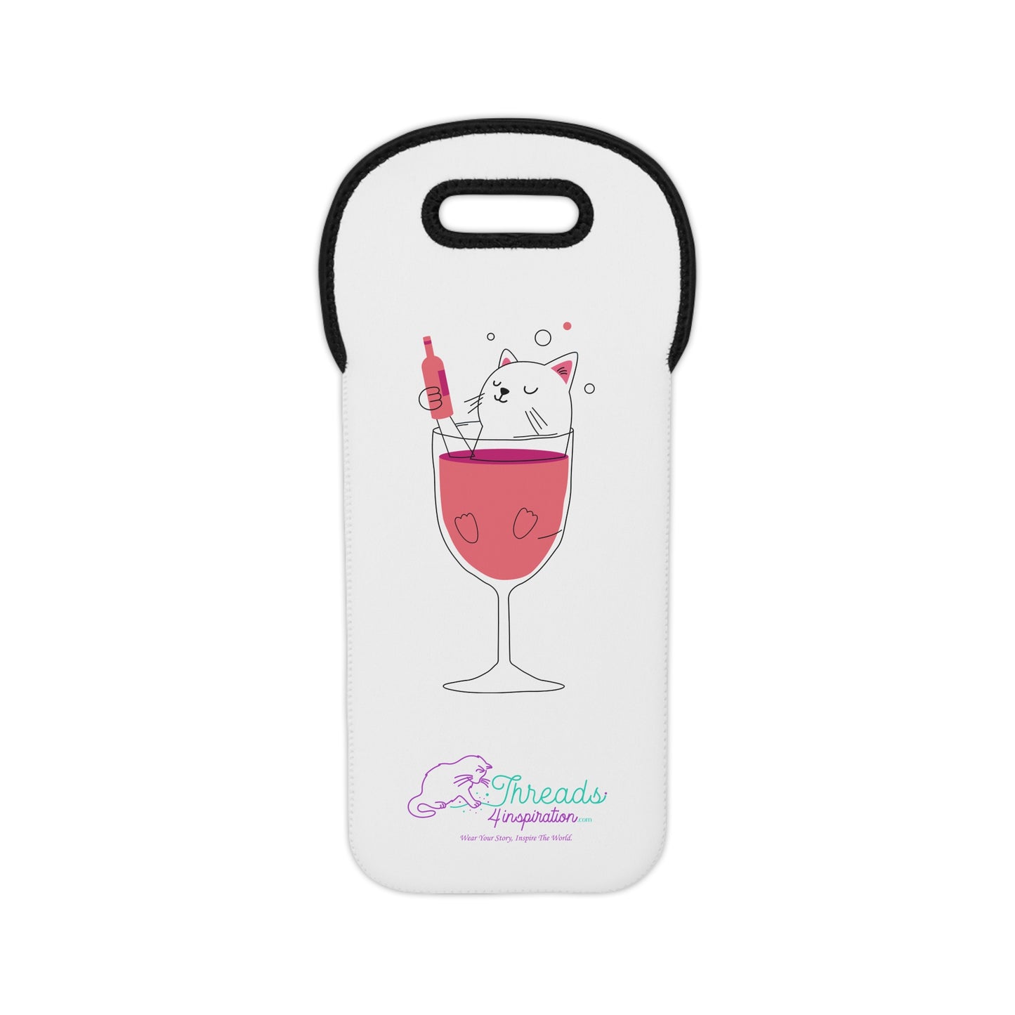 Cute Cat Wine Tote Bag - Fun & Functional Wine Carrier for Cat Lovers
