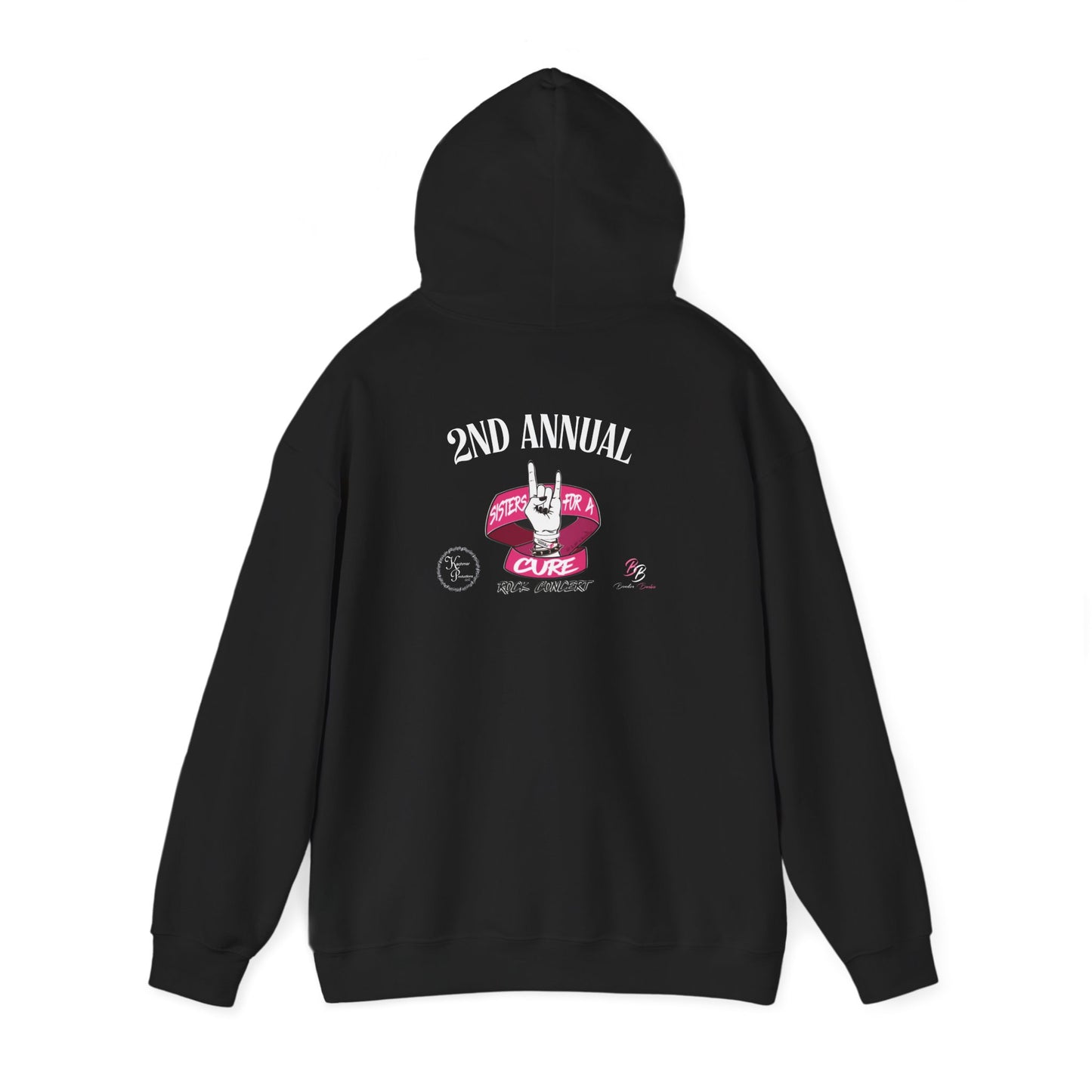 Sisters For a Cure. Custom Hooded Sweatshirt for Cozy Vibes. Ideal for Relaxing or Casual Wear.