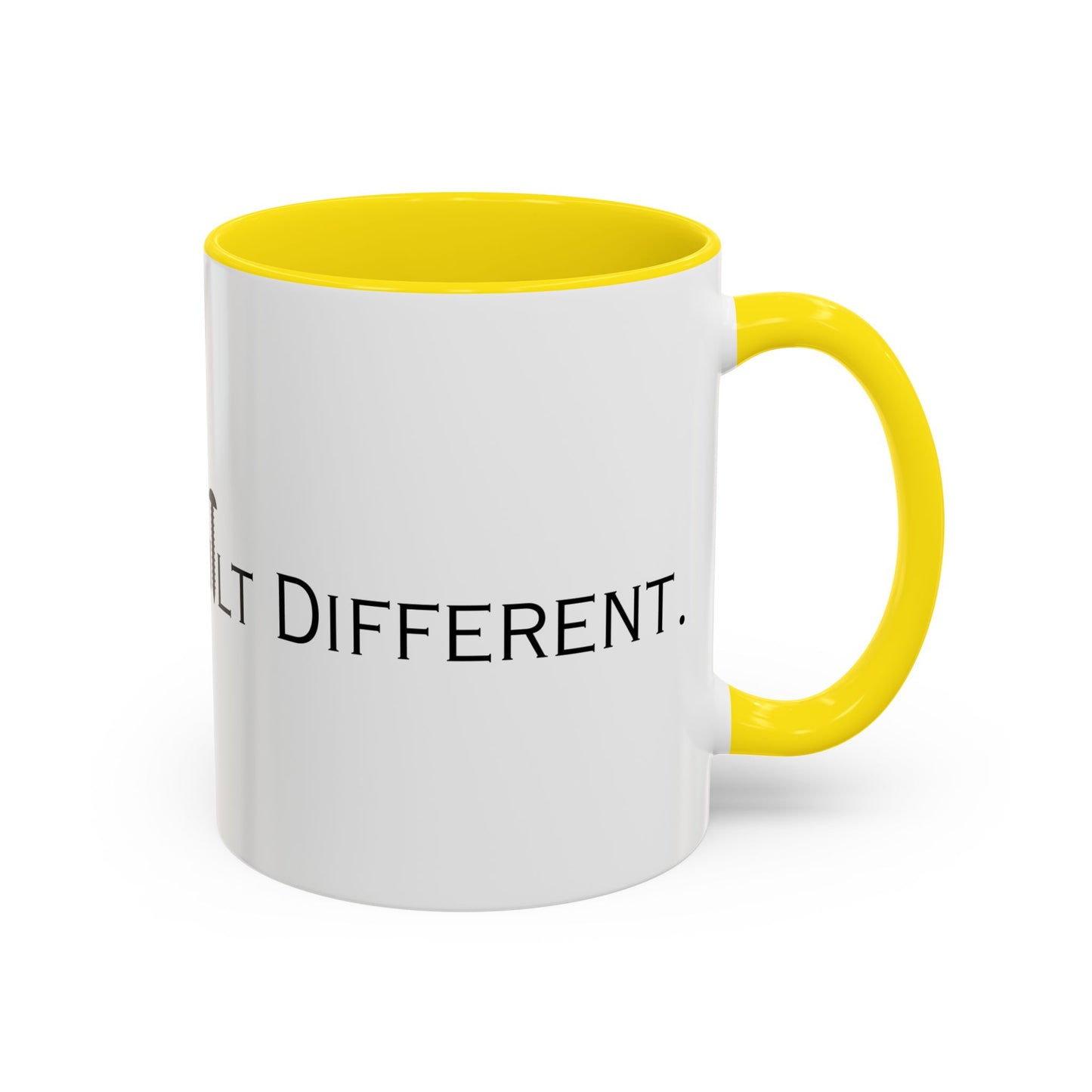 Men's Mugs Built Different Accent Coffee Mug - 11/15oz Ceramic Mug for Coffee Lovers