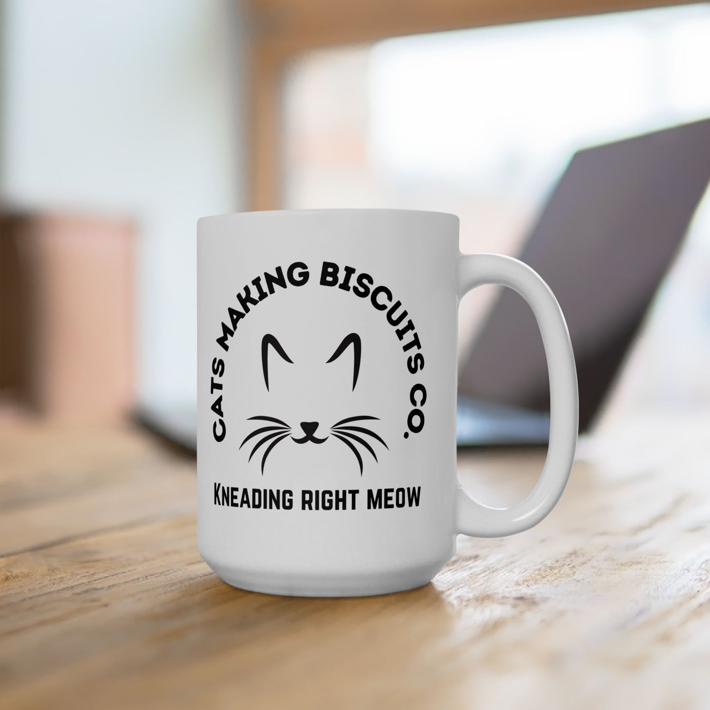 Cat Making Biscuit Mug. Ceramic Mug, (11oz, 15oz)