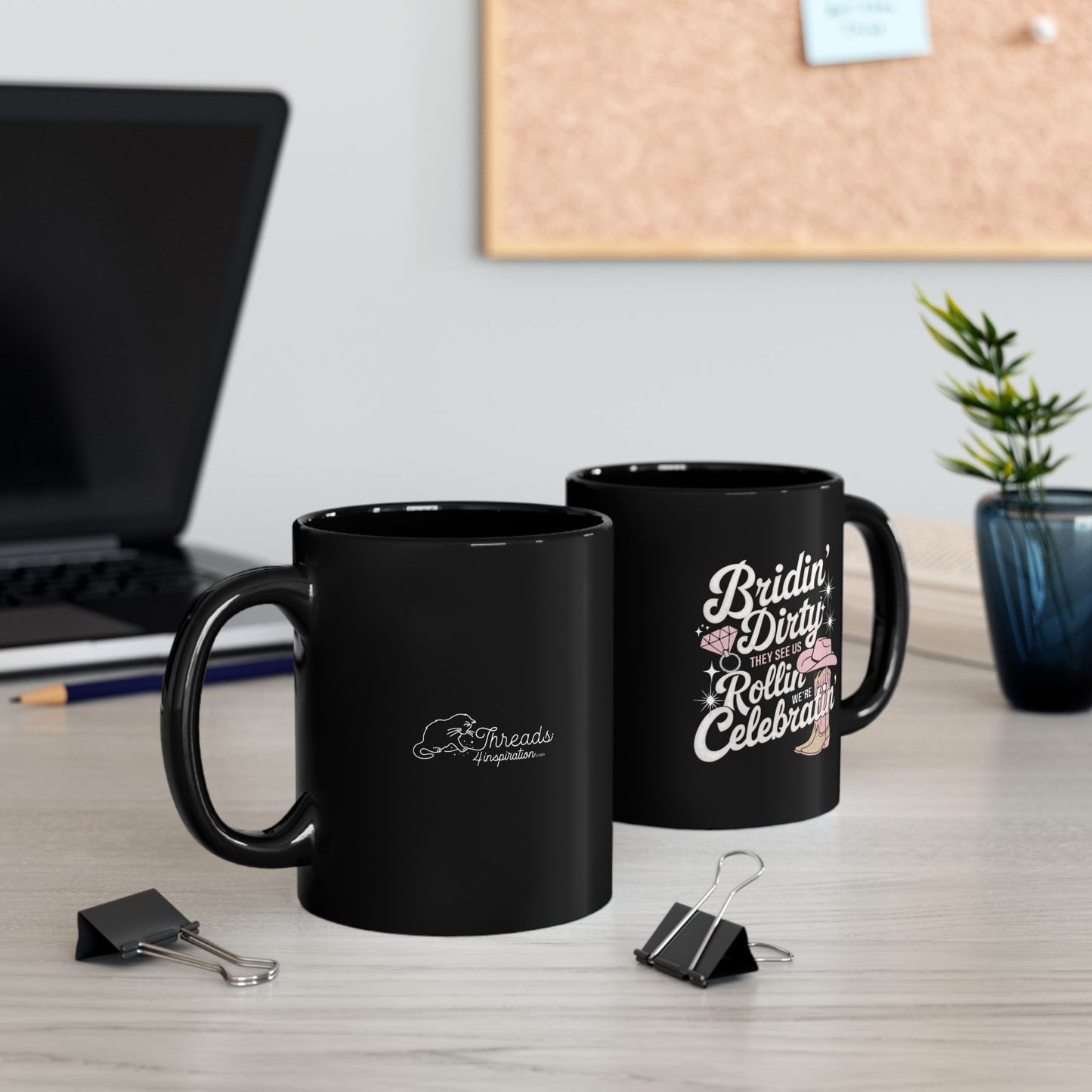 Bride To Be Mug. Bridin Dirty. Black Mug (11oz, 15oz)