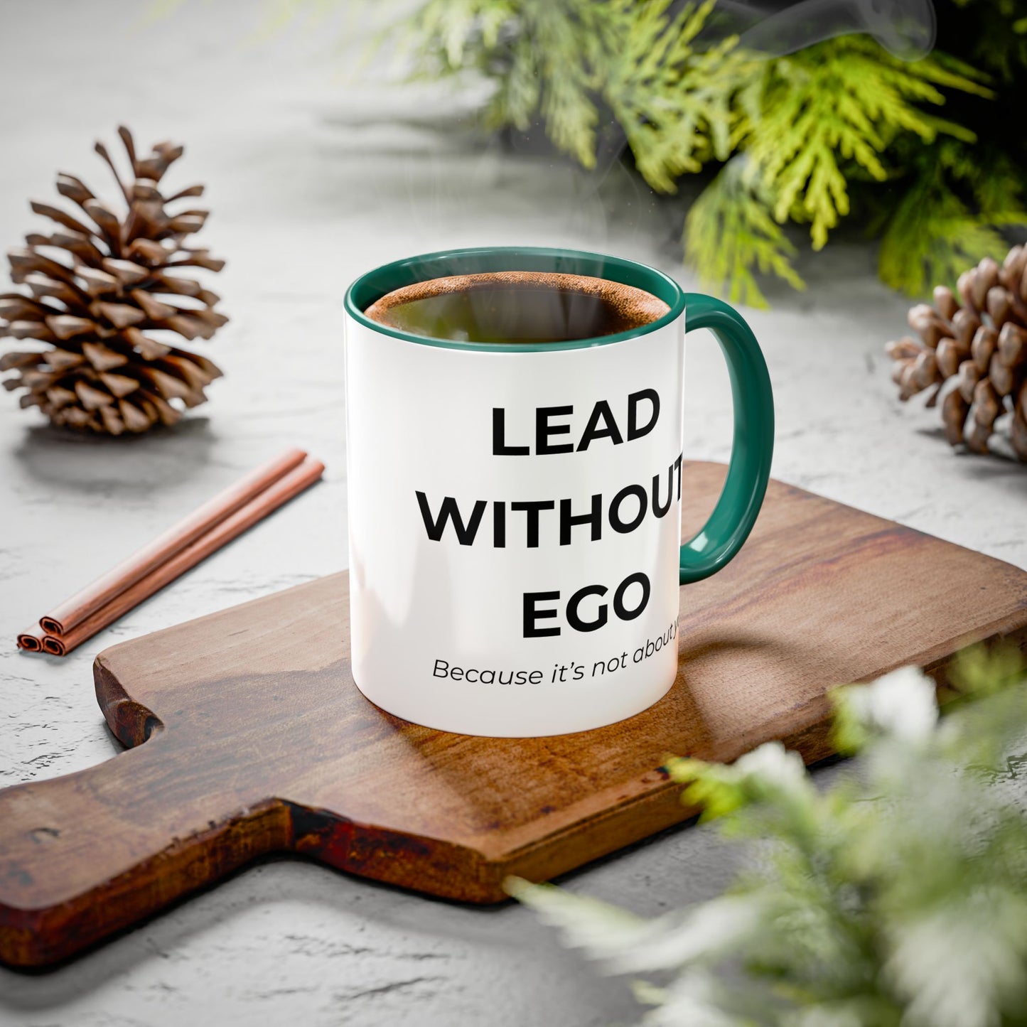 Lead Without Ego Coffee Mug, Motivational Gift, Office Decor, Self-Improvement, Thoughtful Present