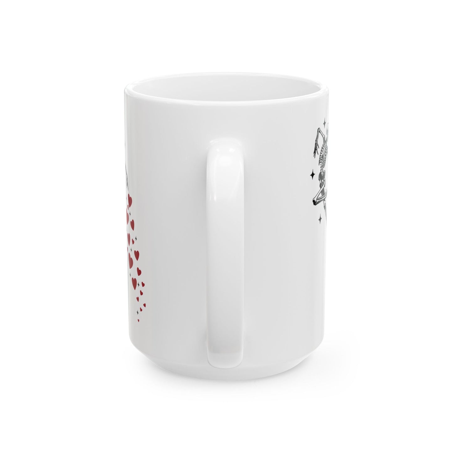 Skeleton Heart Mug. Ceramic Mug, (11oz, 15oz)