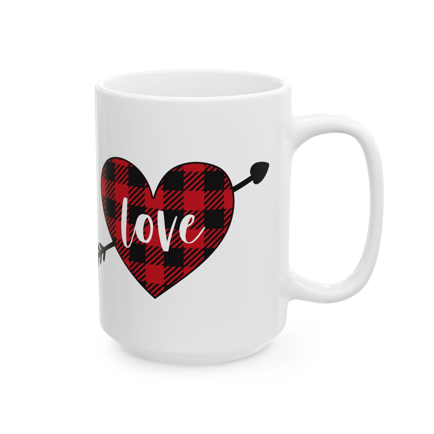 Love Arrow Mug For Valentines Day. Ceramic Mug, (11oz, 15oz)