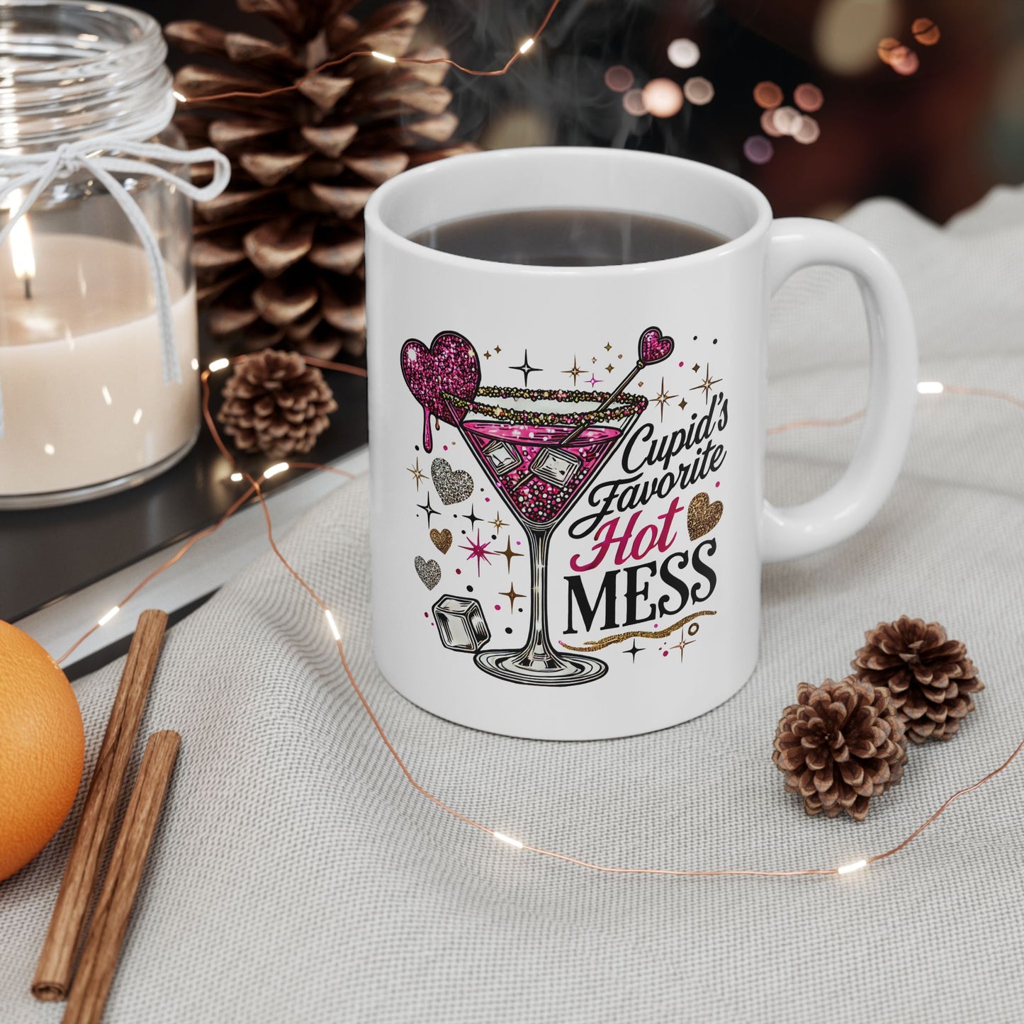 Cupids Hot Mess Mug. Ceramic Mug, (11oz, 15oz)