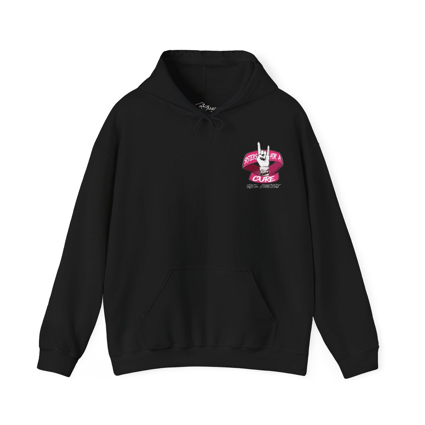 Sisters For a Cure. Custom Hooded Sweatshirt for Cozy Vibes. Ideal for Relaxing or Casual Wear.