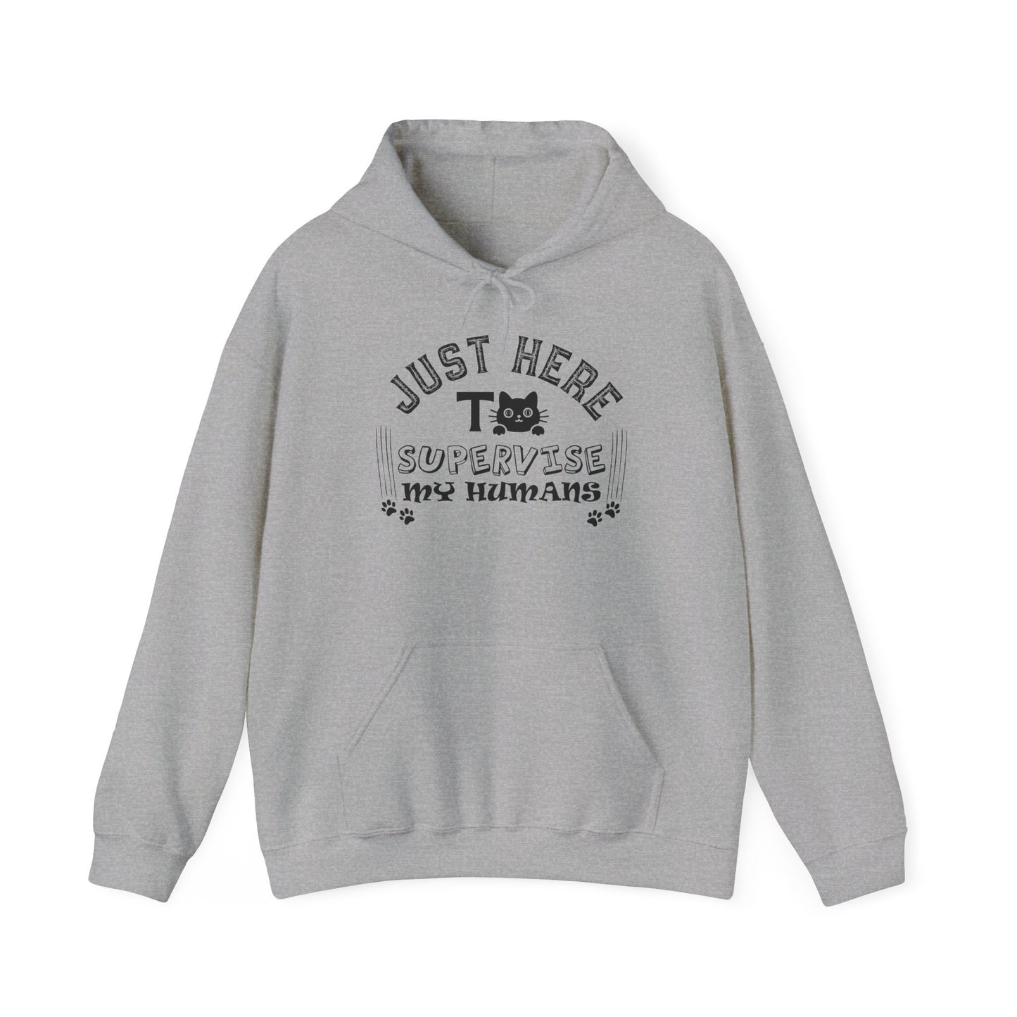 Just Here To Supervise Cat. Unisex Heavy Blend™ Hooded Sweatshirt