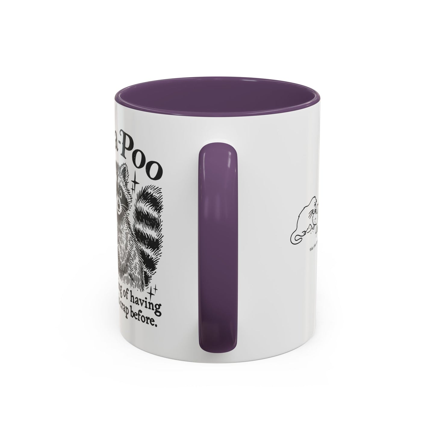 Funny Deja Poo Coffee Mug - Cute Raccoon Design for Animal Lovers