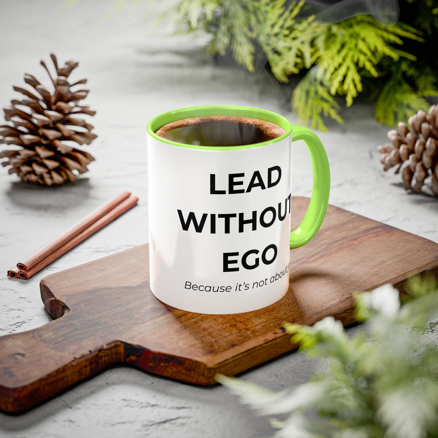 Lead Without Ego Coffee Mug, Motivational Gift, Office Decor, Self-Improvement, Thoughtful Present