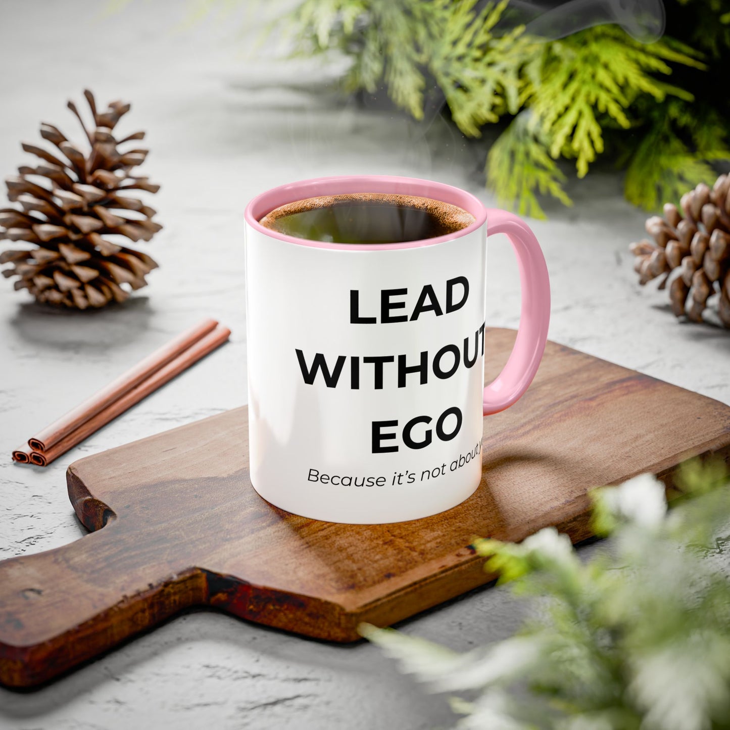 Lead Without Ego Coffee Mug, Motivational Gift, Office Decor, Self-Improvement, Thoughtful Present