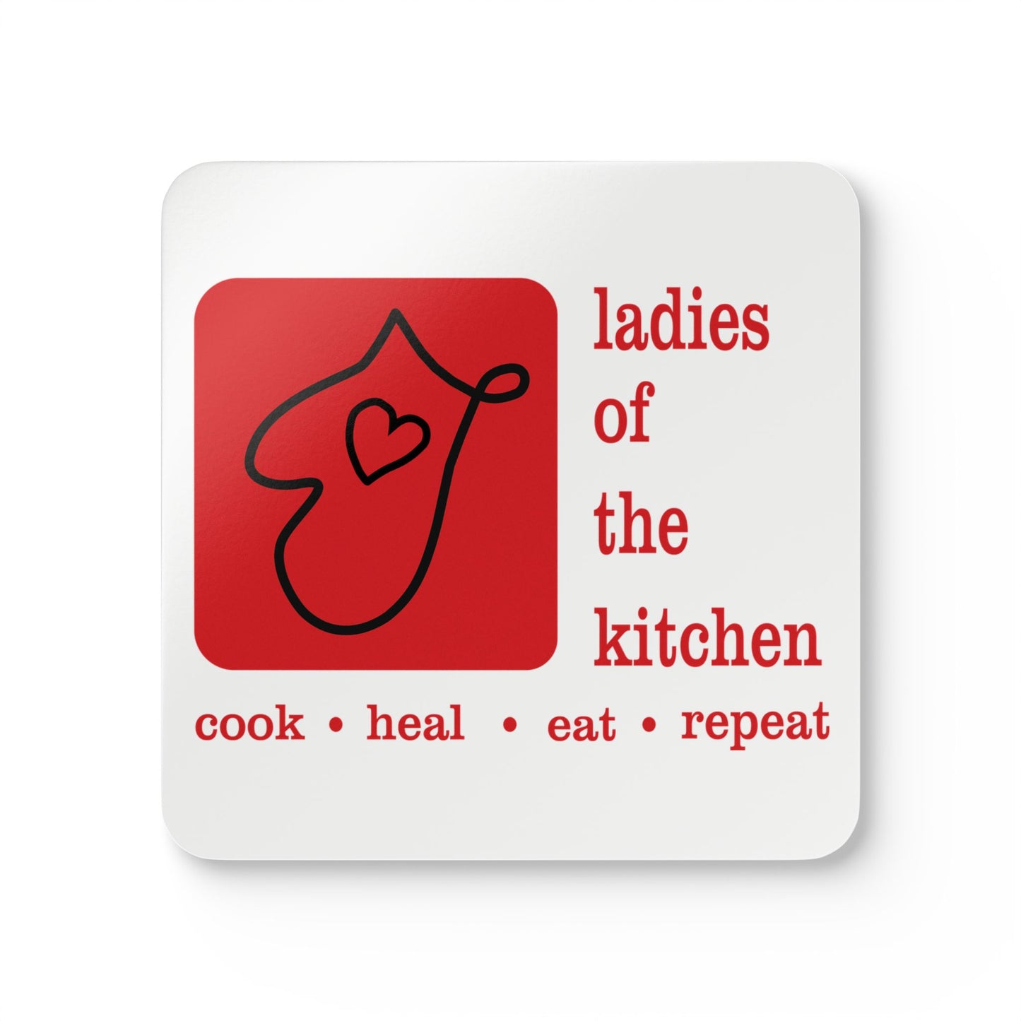 Ladies of the Kitchen Corkwood Coaster Set 4 piece. - Eat, Heal, Repeat