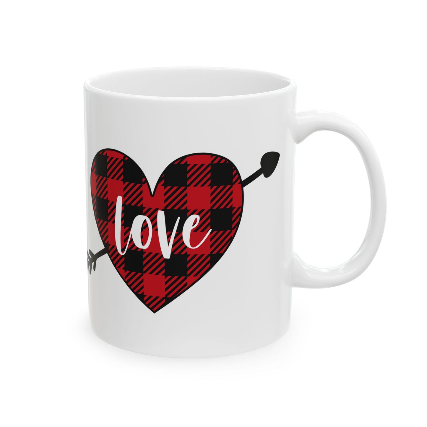 Love Arrow Mug For Valentines Day. Ceramic Mug, (11oz, 15oz)