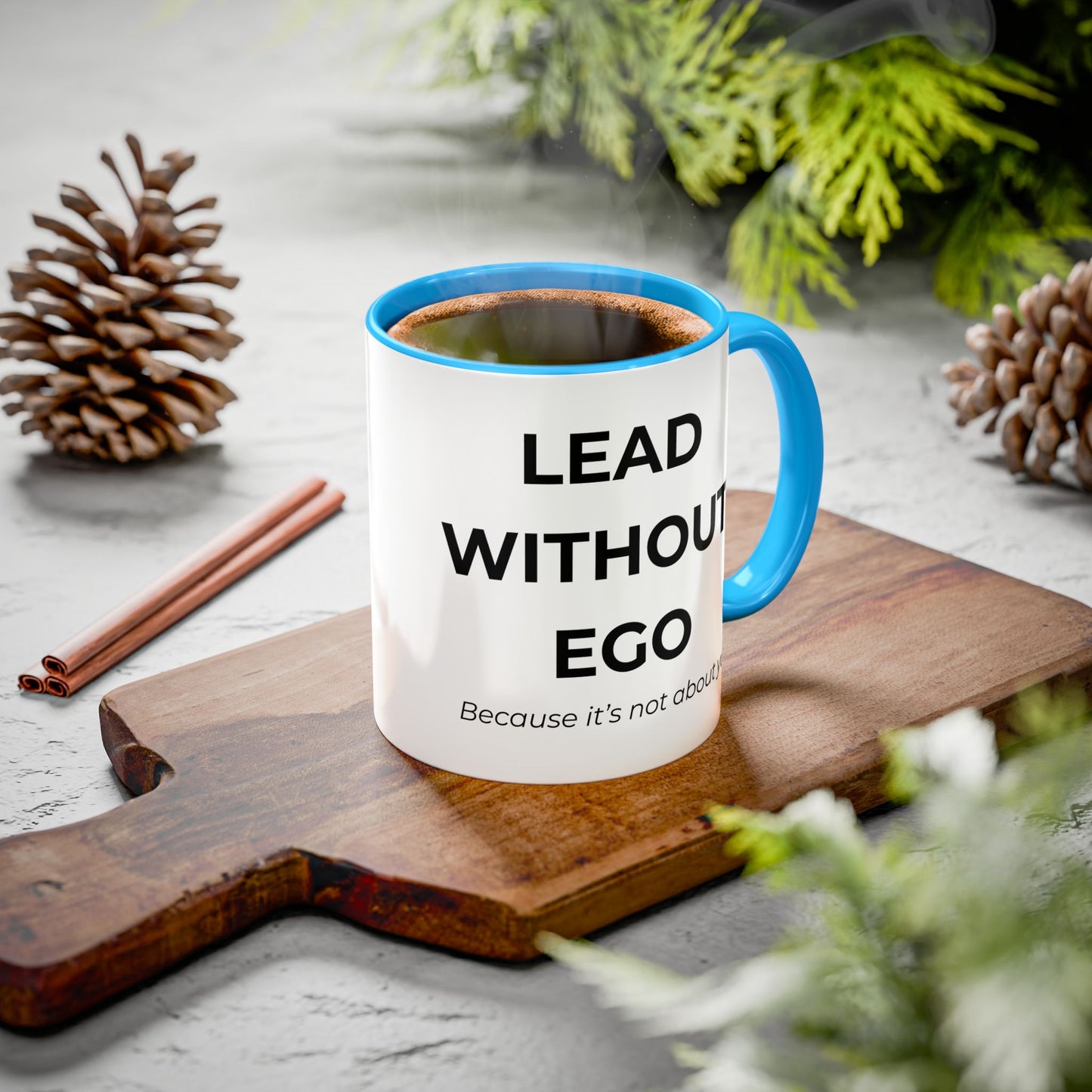 Lead Without Ego Coffee Mug, Motivational Gift, Office Decor, Self-Improvement, Thoughtful Present