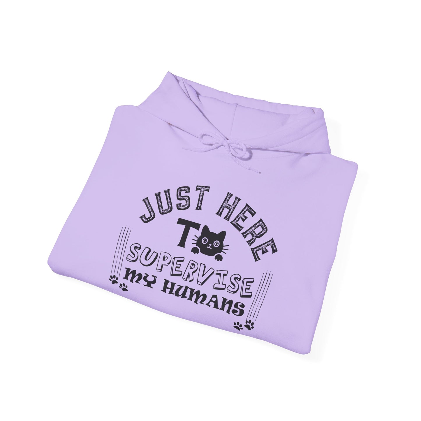 Just Here To Supervise Cat. Unisex Heavy Blend™ Hooded Sweatshirt