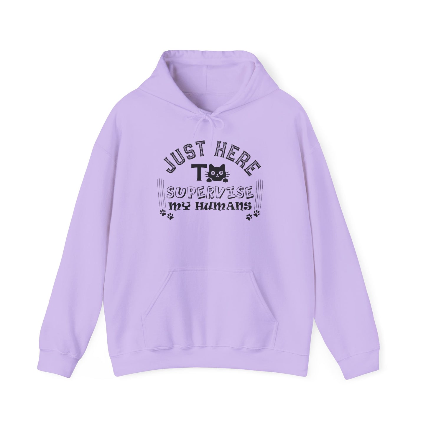 Just Here To Supervise Cat. Unisex Heavy Blend™ Hooded Sweatshirt