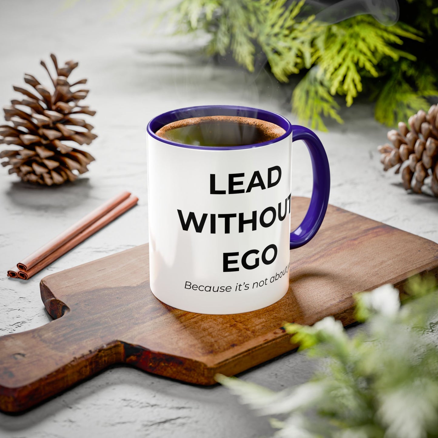 Lead Without Ego Coffee Mug, Motivational Gift, Office Decor, Self-Improvement, Thoughtful Present