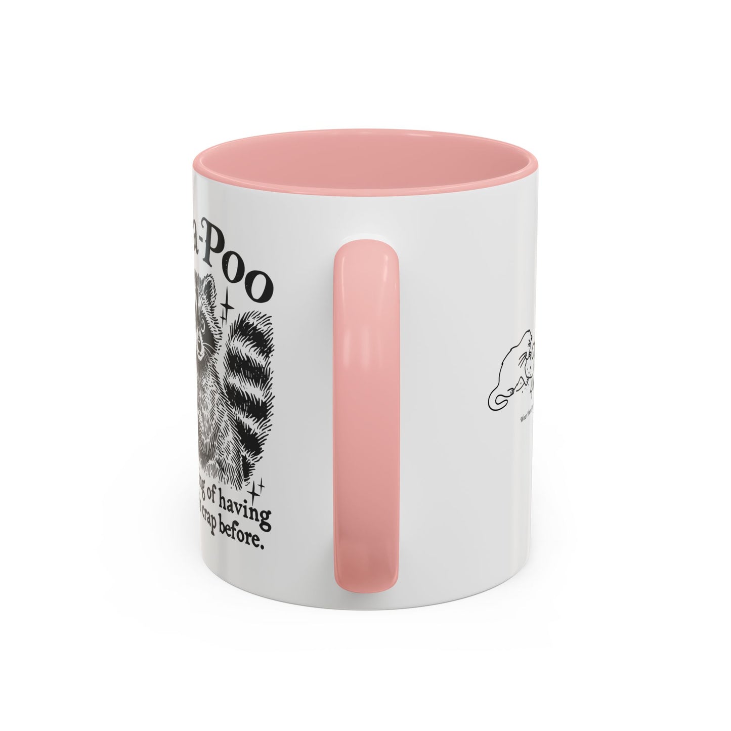 Funny Deja Poo Coffee Mug - Cute Raccoon Design for Animal Lovers