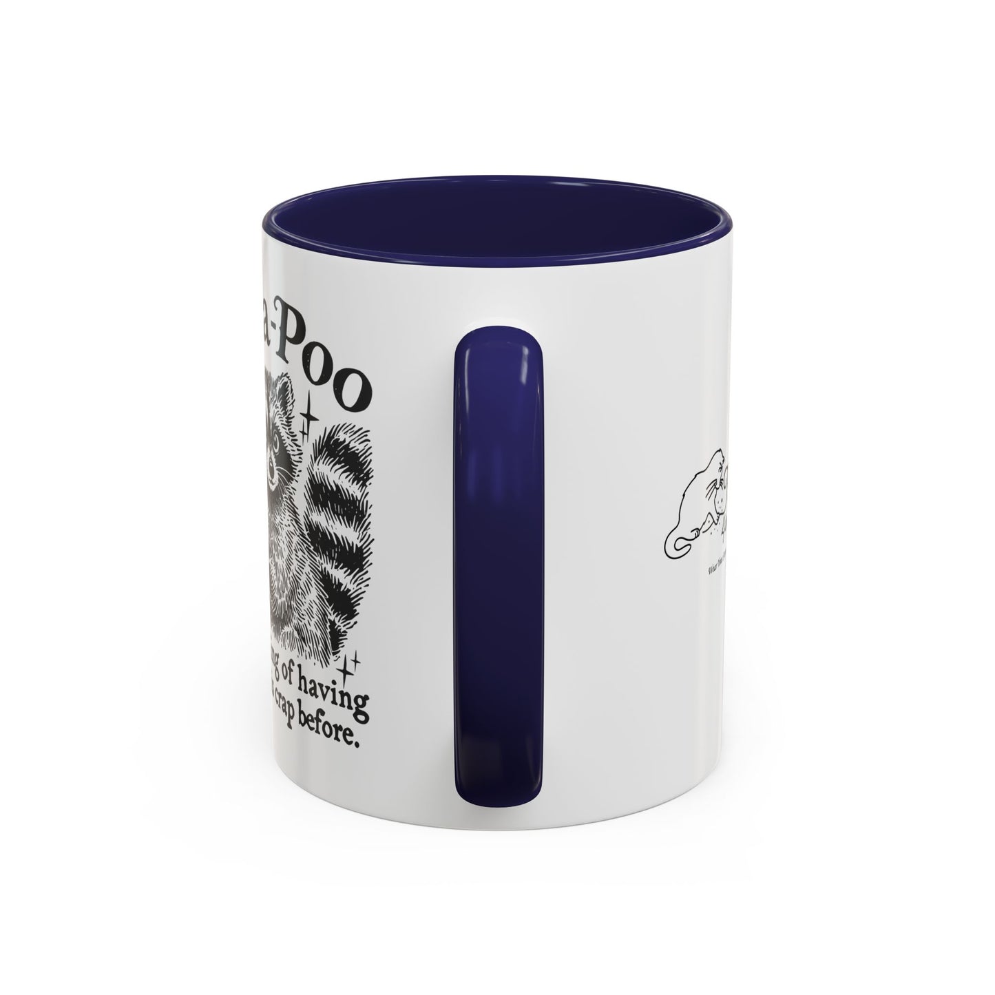 Funny Deja Poo Coffee Mug - Cute Raccoon Design for Animal Lovers