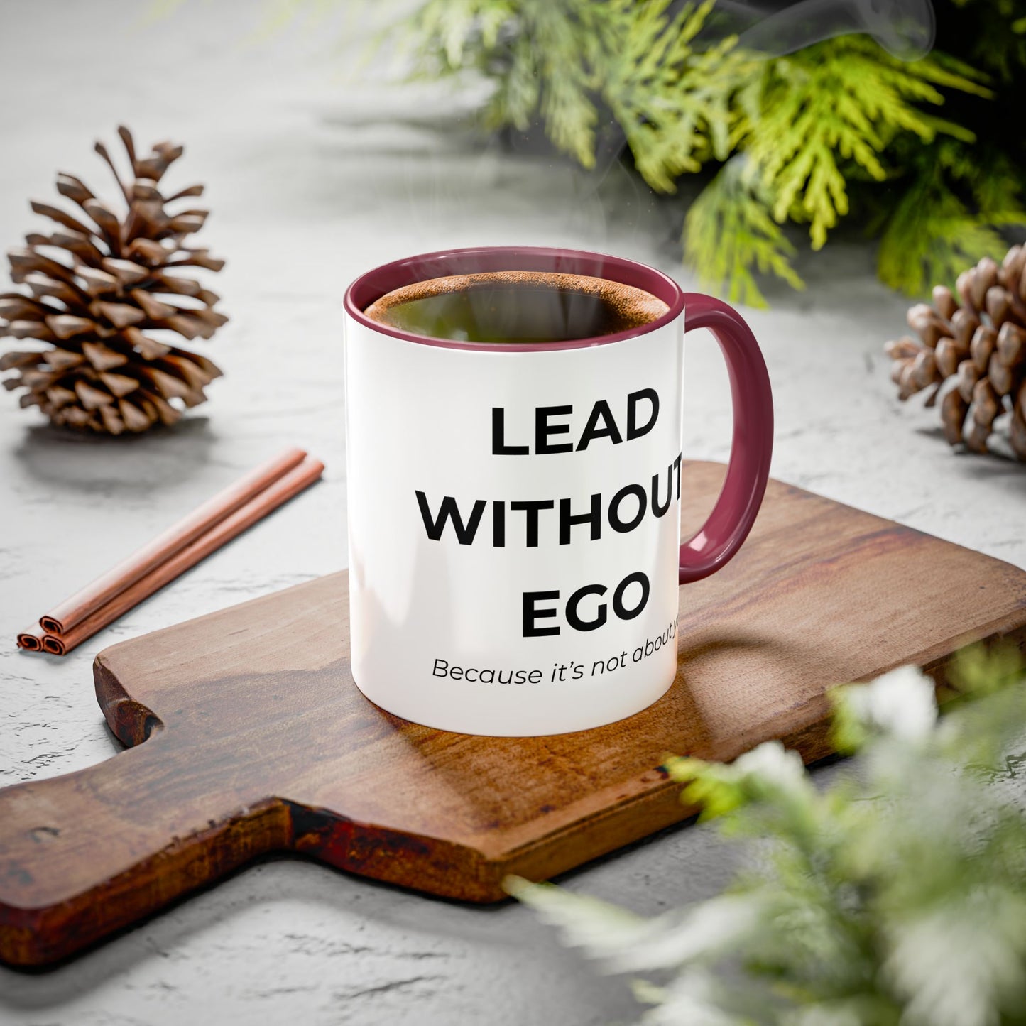 Lead Without Ego Coffee Mug, Motivational Gift, Office Decor, Self-Improvement, Thoughtful Present