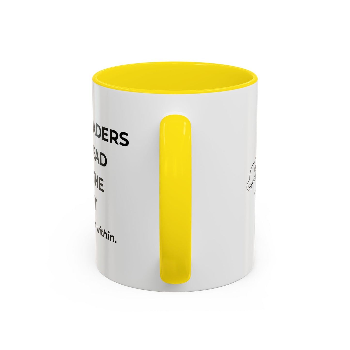 Inspirational Accent Coffee Mug - Strong Leaders Quote, Motivational Gift, Office Decor, Unique Graduation Present, Leadership Cup