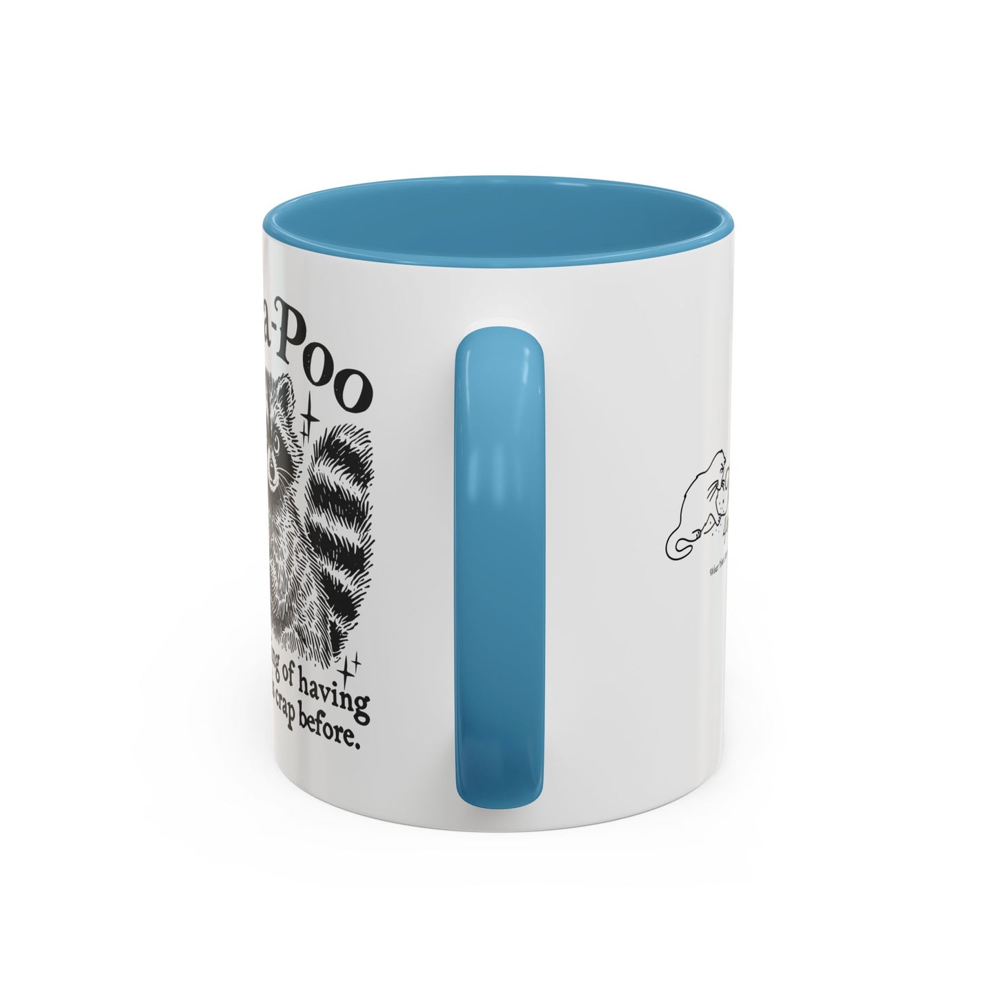 Funny Deja Poo Coffee Mug - Cute Raccoon Design for Animal Lovers