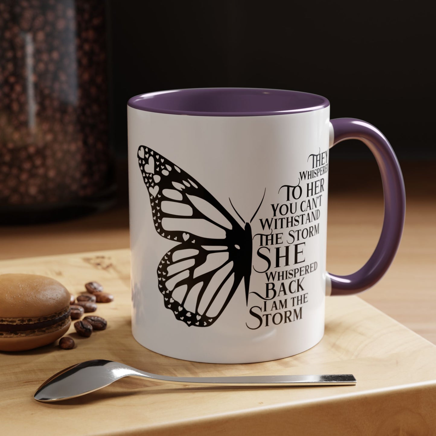 Inspirational Butterfly Coffee Mug - "I Am The Storm"