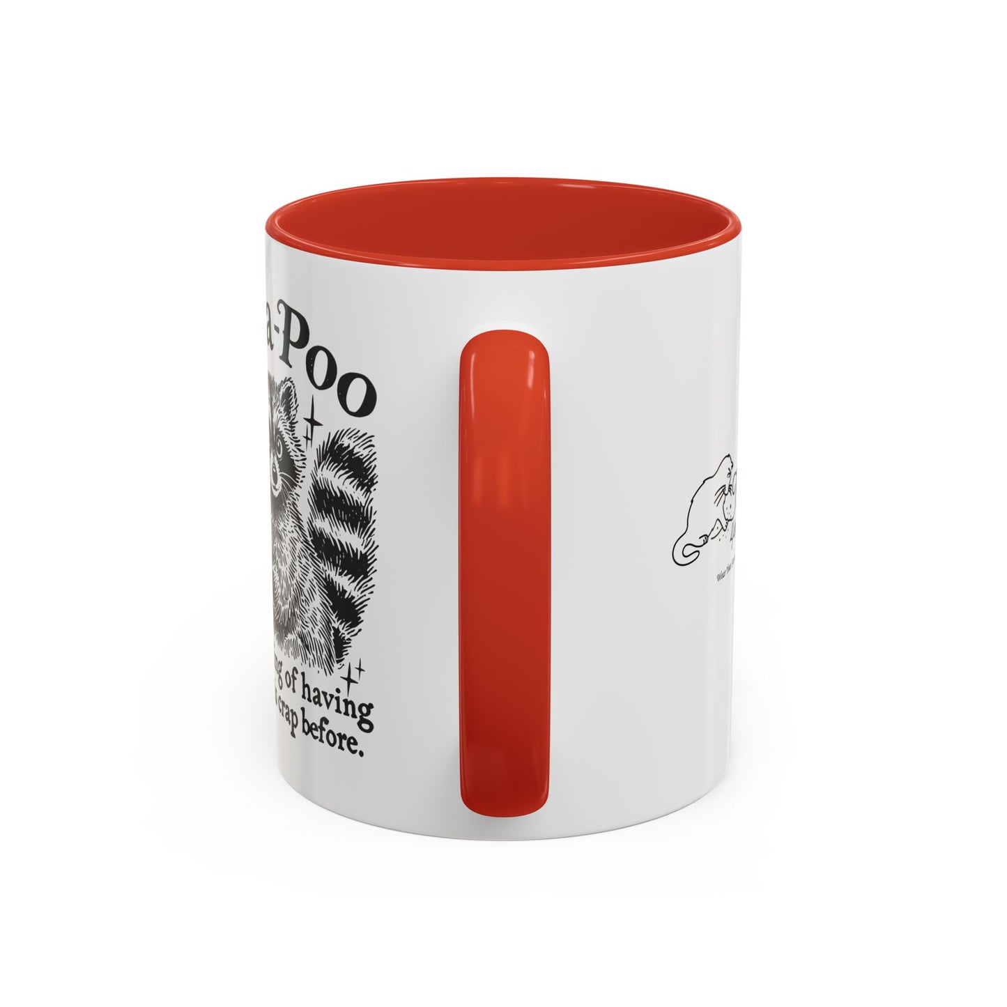 Funny Deja Poo Coffee Mug - Cute Raccoon Design for Animal Lovers