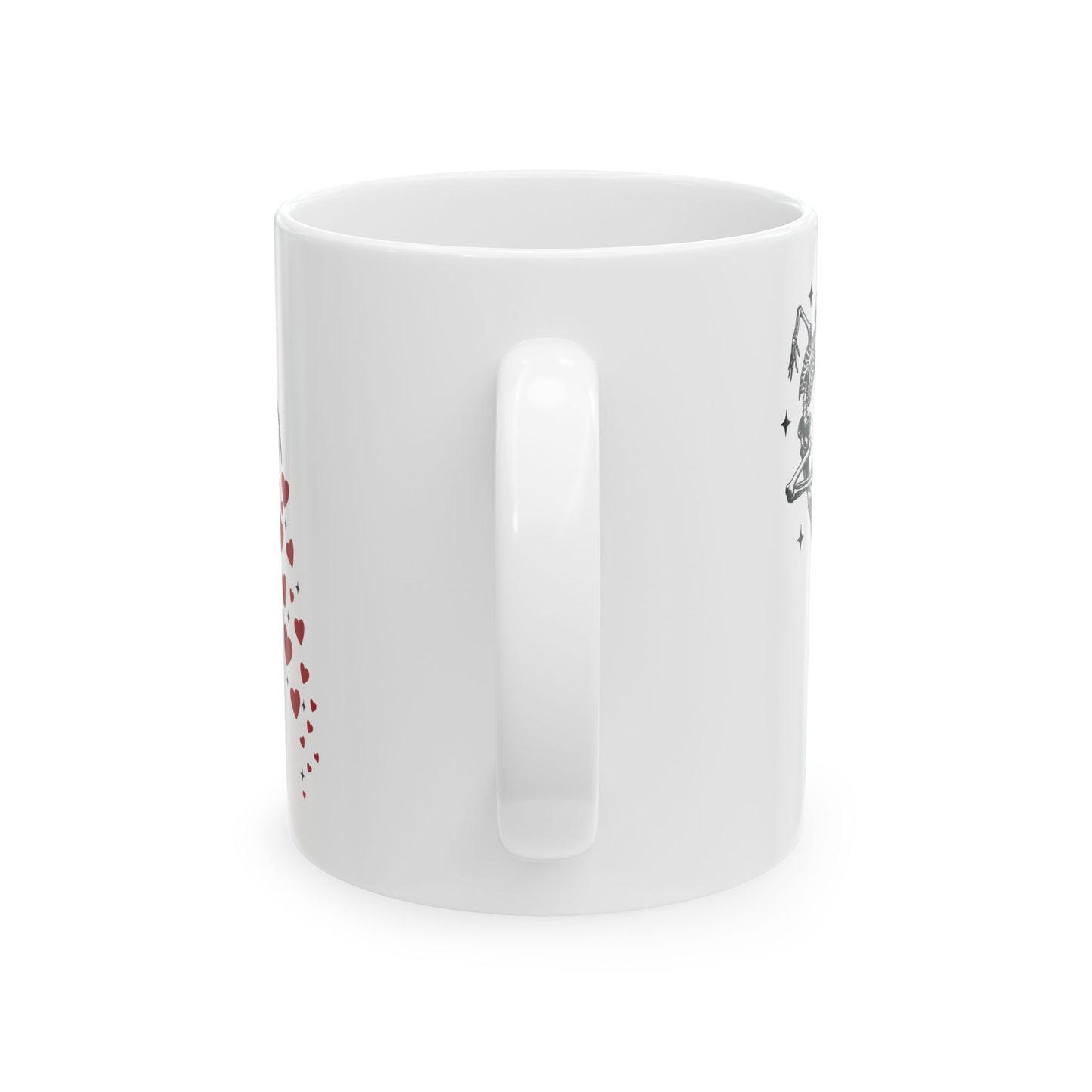 Skeleton Heart Mug. Ceramic Mug, (11oz, 15oz)