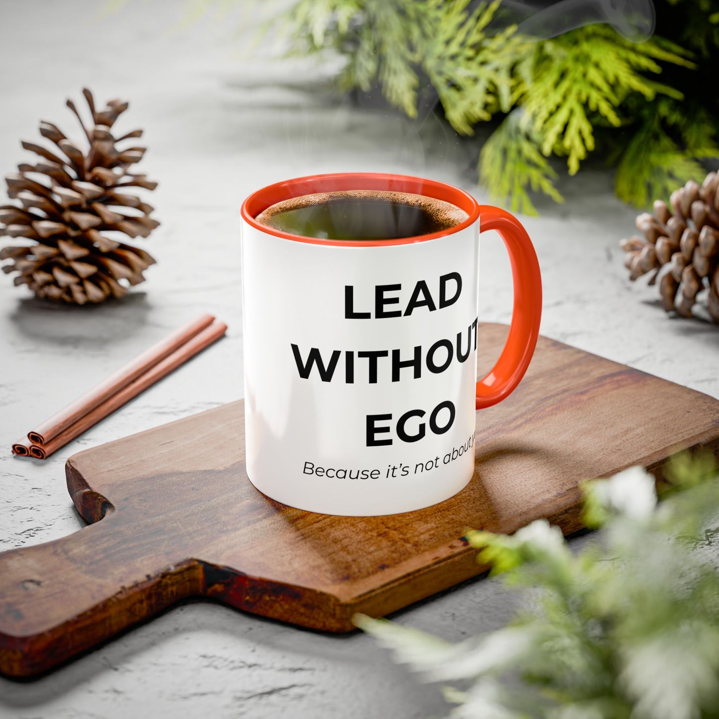 Lead Without Ego Coffee Mug, Motivational Gift, Office Decor, Self-Improvement, Thoughtful Present