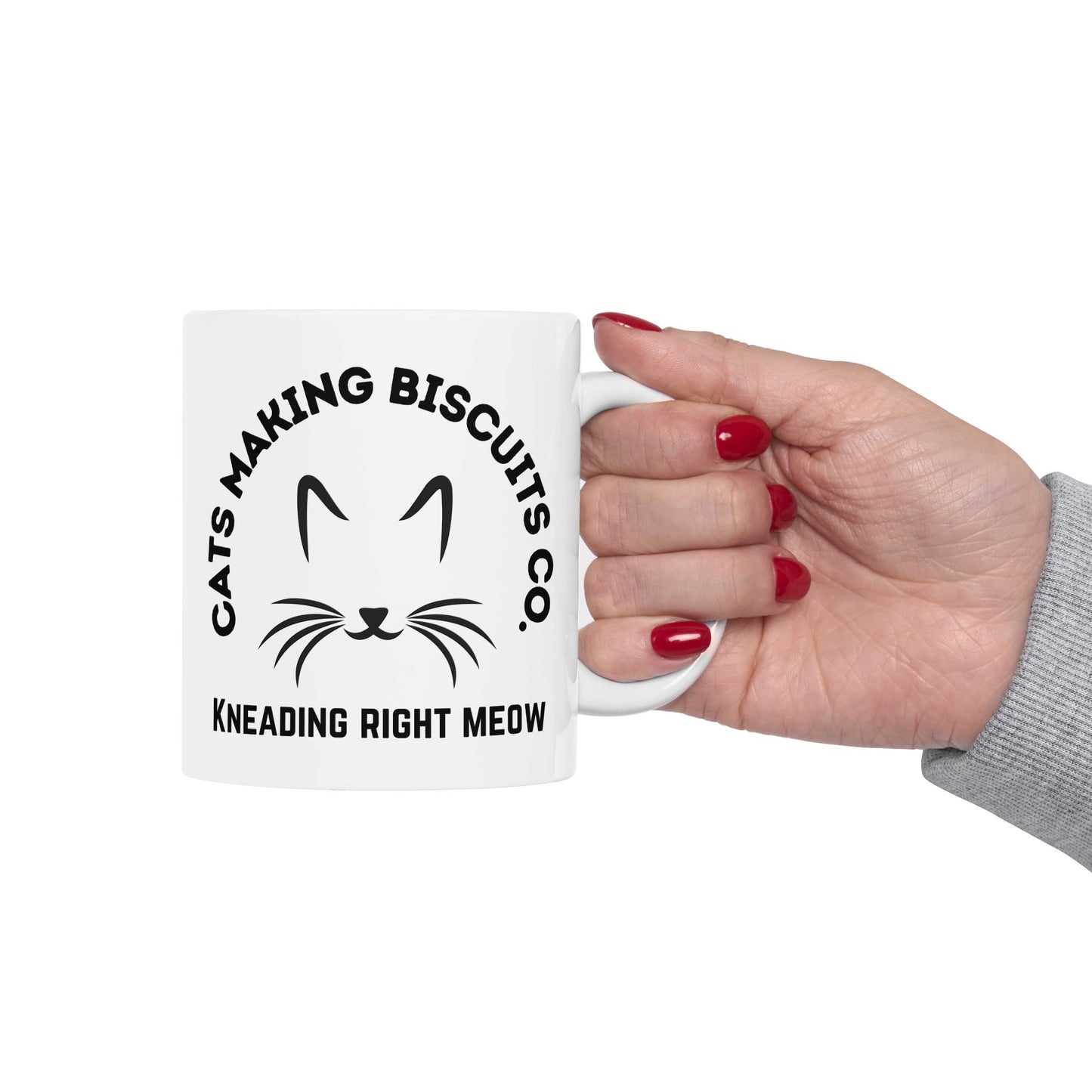 Cat Making Biscuit Mug. Ceramic Mug, (11oz, 15oz)