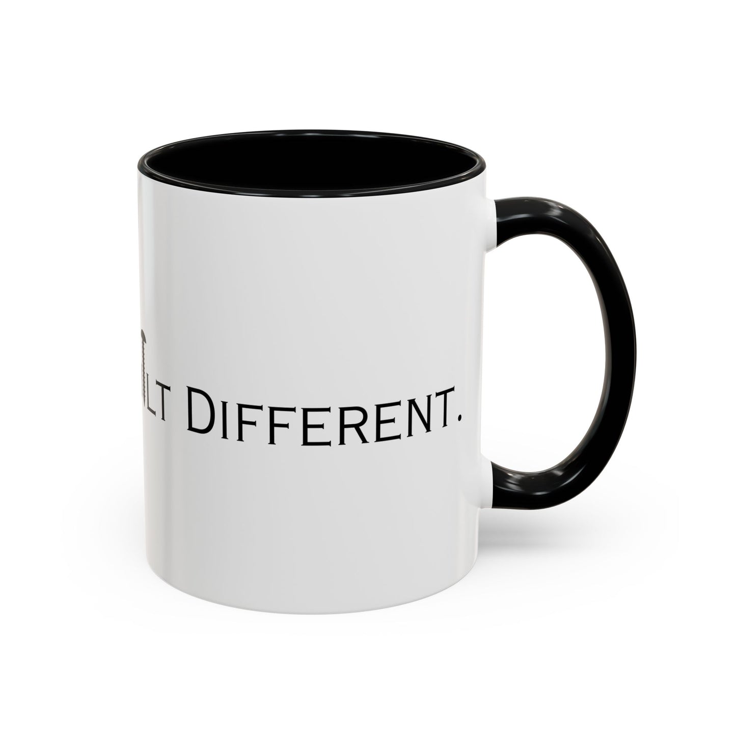 Men's Mugs Built Different Accent Coffee Mug - 11/15oz Ceramic Mug for Coffee Lovers
