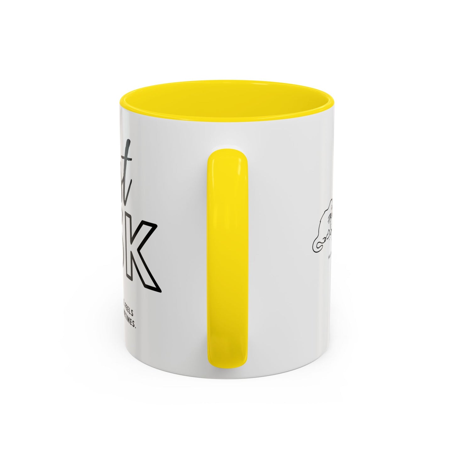 Just Ask Sounds Simple Feels Impossible Sometimes. Accent Coffee Mug - Unique Gift for Motivation and Positivity