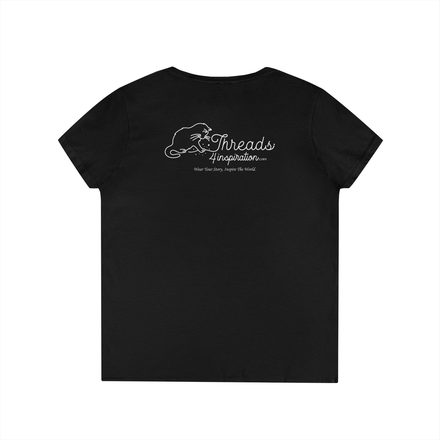 Shotgun Curly Ladies V-Neck T-Shirt - Trendy Graphic Tee for Curly Hair Lovers