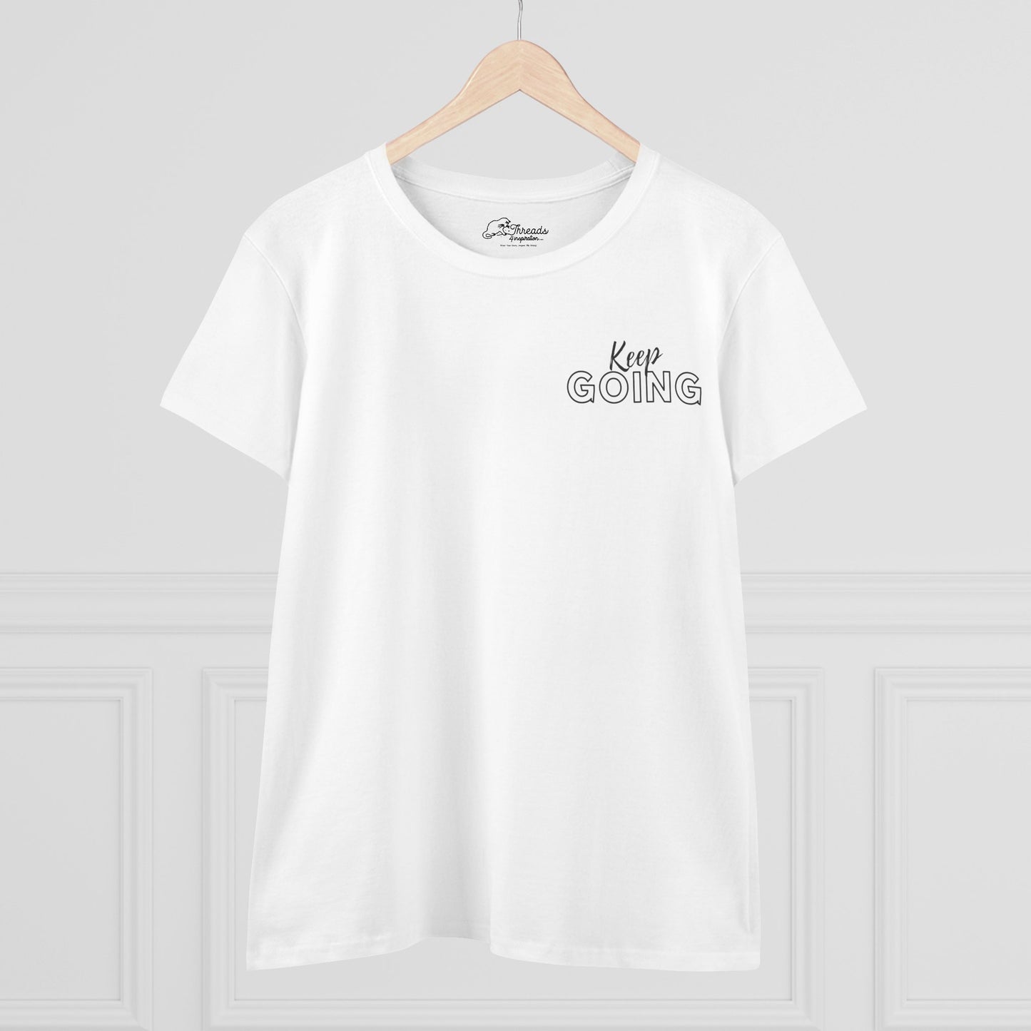 Keep Going The Next Version Of You Is Waiting. Inspirational Women's Midweight Cotton Tee.