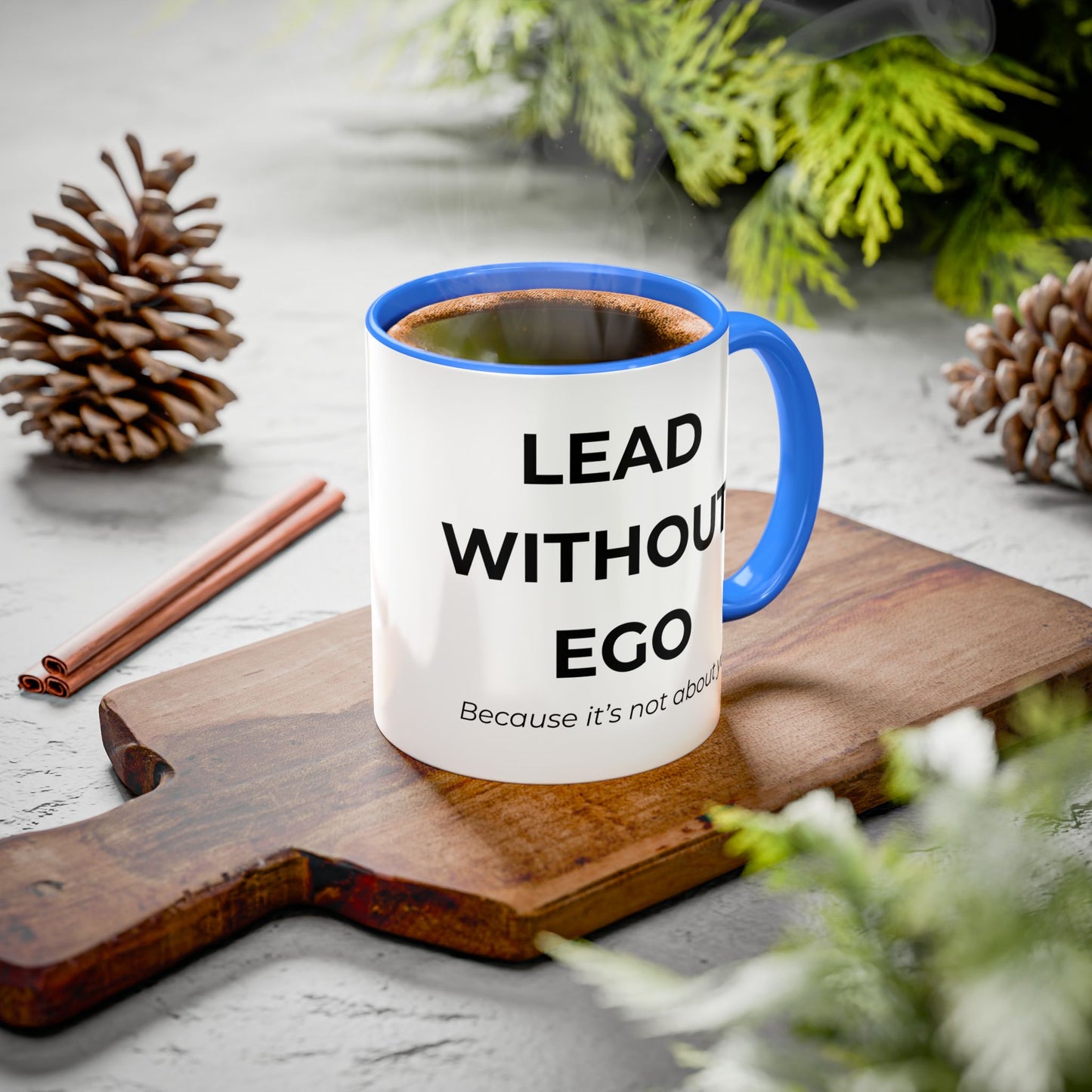 Lead Without Ego Coffee Mug, Motivational Gift, Office Decor, Self-Improvement, Thoughtful Present
