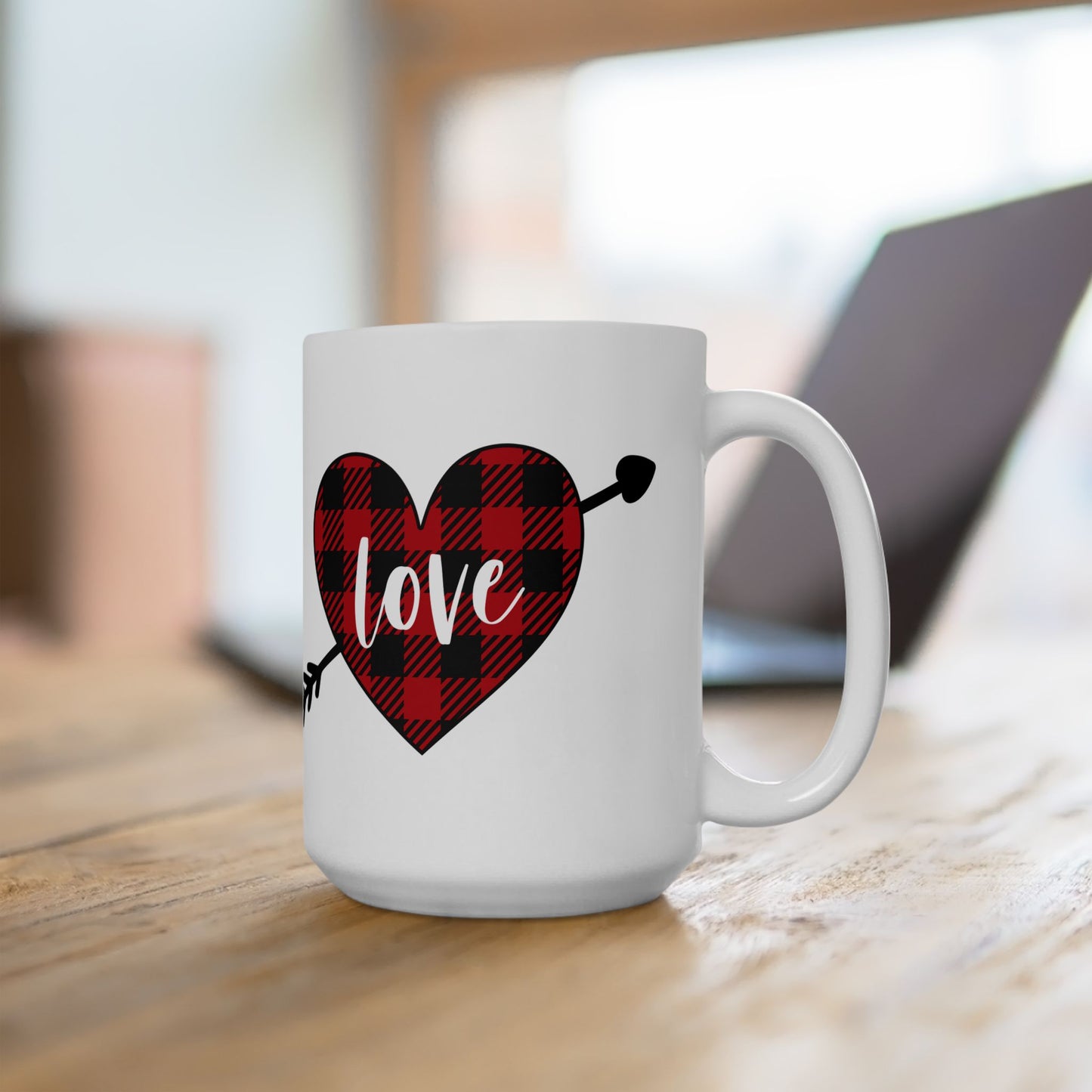 Love Arrow Mug For Valentines Day. Ceramic Mug, (11oz, 15oz)