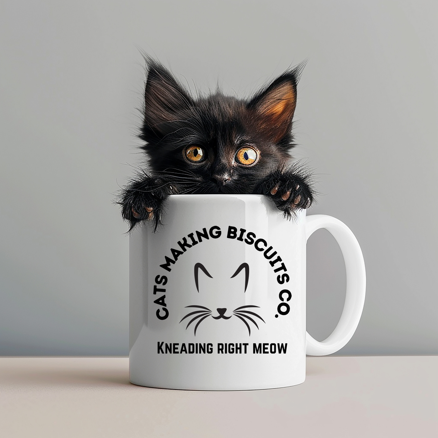 Cat Making Biscuit Mug. Ceramic Mug, (11oz, 15oz)