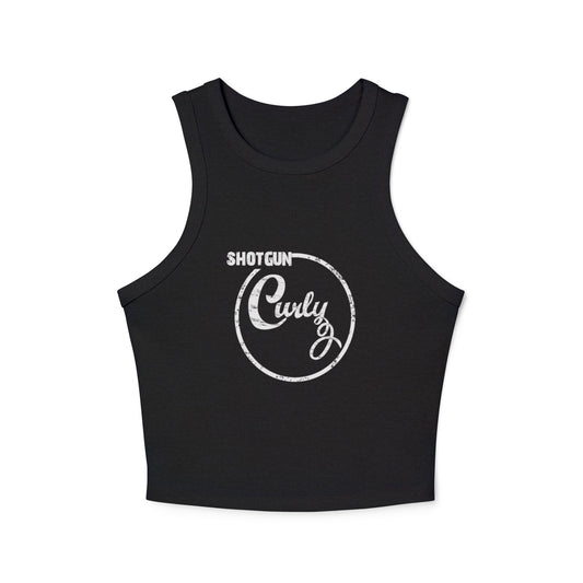 Shotgun Curly Inspirational Women's Micro Rib Racer Tank Top