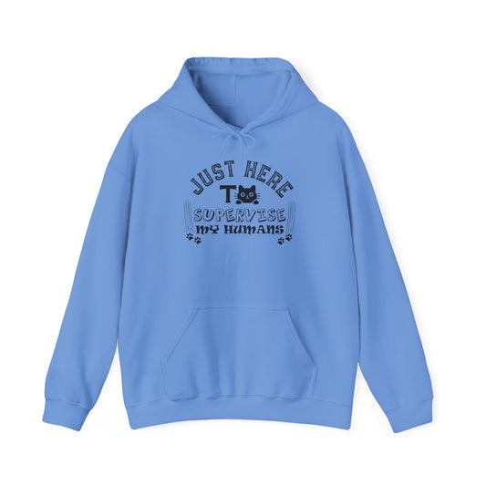 Just Here To Supervise Cat. Unisex Heavy Blend™ Hooded Sweatshirt