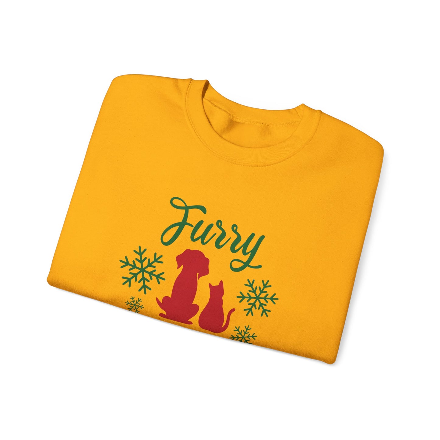 Furry and Bright Christmas. Unisex Heavy Blend™ Crewneck Sweatshirt