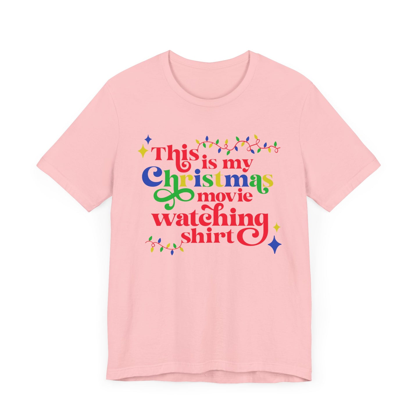 Christmas Movie Watching Shirt. Unisex Jersey Short Sleeve Tee