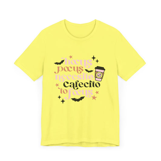 Hocus Pocus Cafecito  Halloween Unisex Jersey Short Sleeve Tee