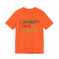 Christmas Naughty Nice Pawsome. Unisex Jersey Short Sleeve Tee