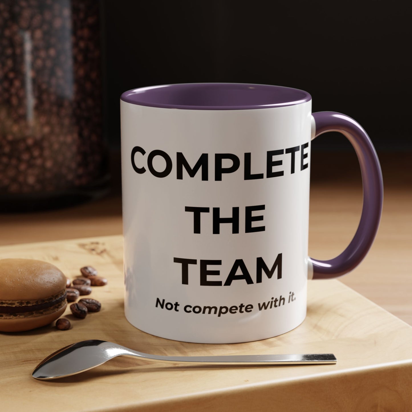 Teamwork Coffee Mug – Complete the Team, Motivational Gift, Office Decor, Collaboration Mug, Team Spirit Cup