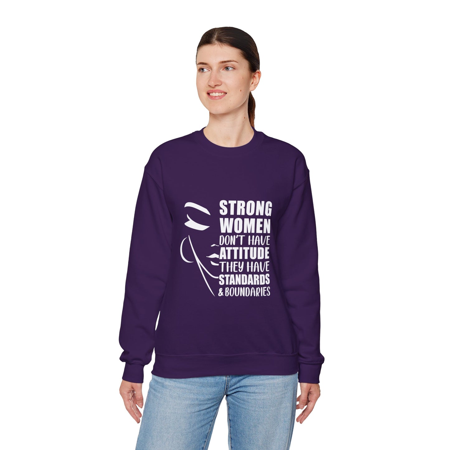 Strong Women Have Boundaries! Unisex Heavy Blend™ Crewneck Sweatshirt