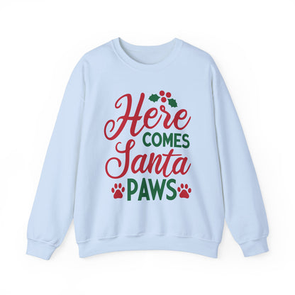 Here Comes Santa Paws Sweatshirt Unisex Heavy Blend™ Crewneck Sweatshirt