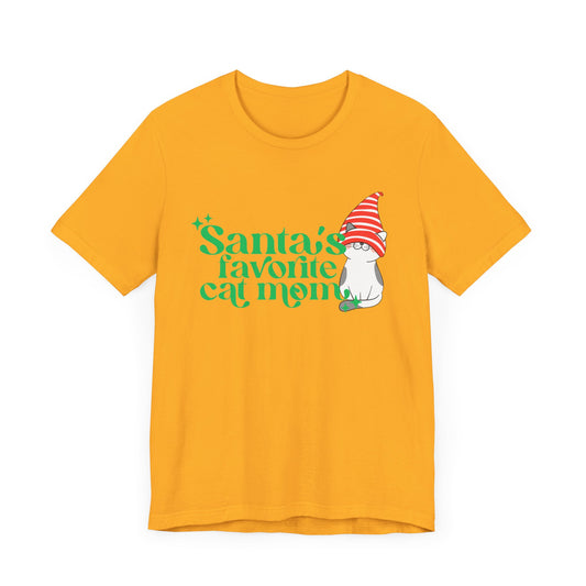 Santa Cat Mom. Unisex Jersey Short Sleeve Tee