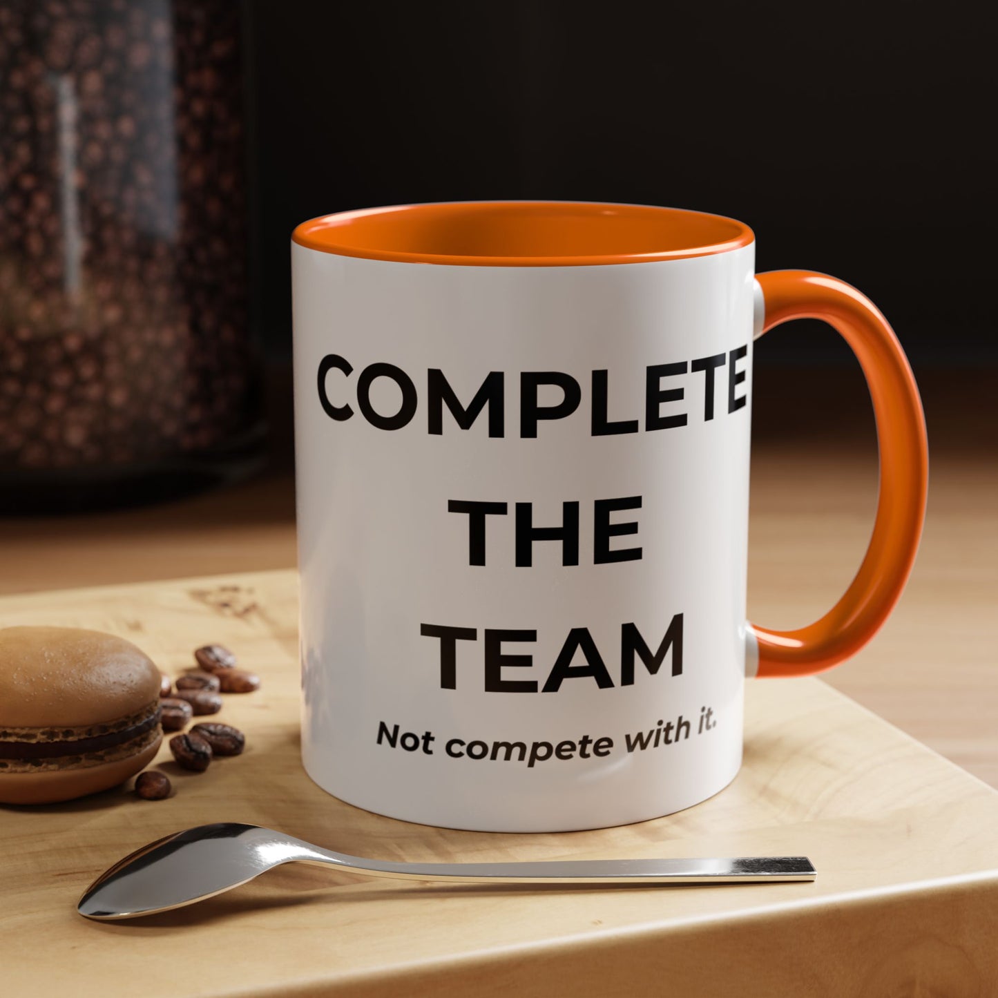 Teamwork Coffee Mug – Complete the Team, Motivational Gift, Office Decor, Collaboration Mug, Team Spirit Cup